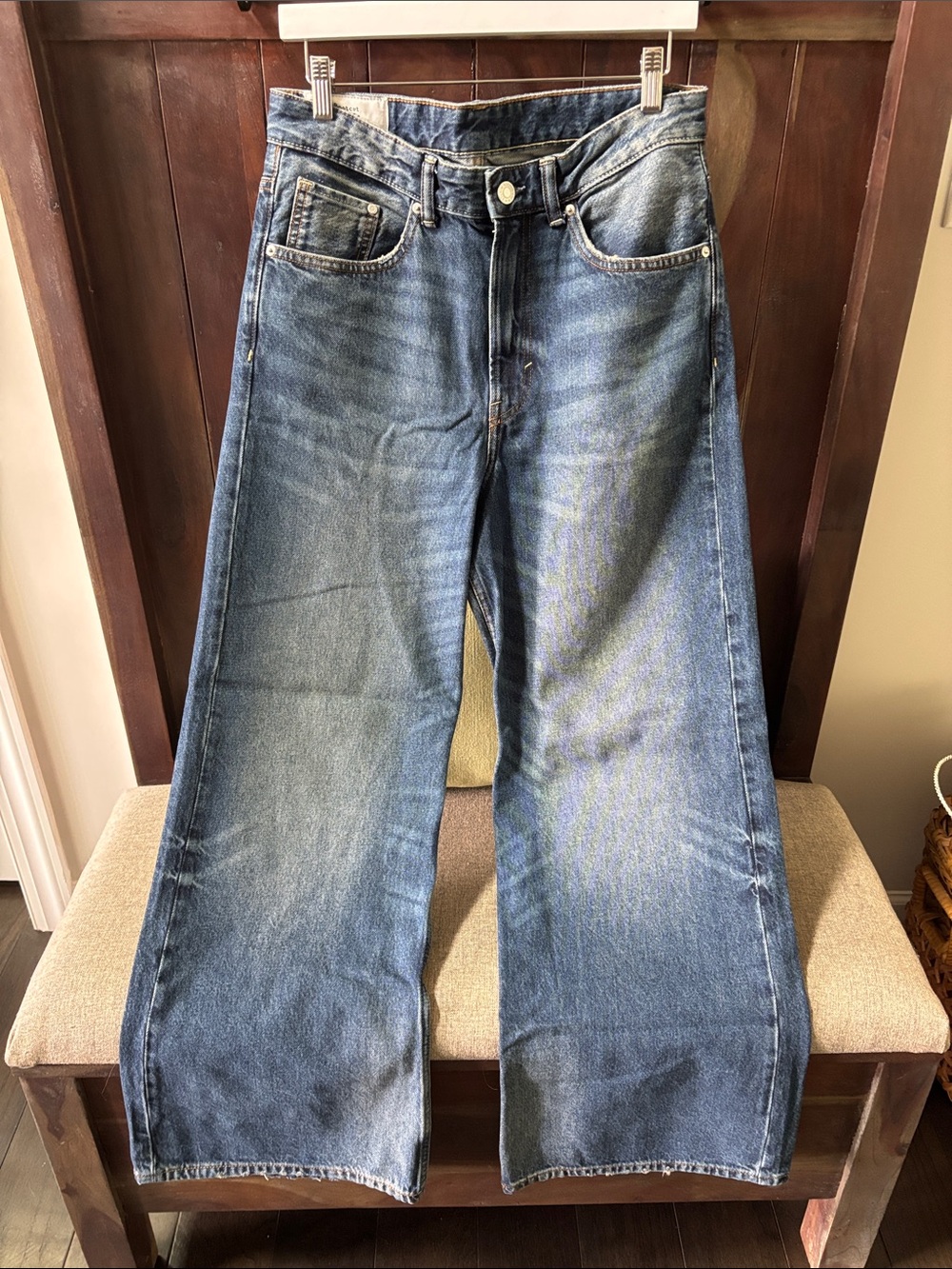 H&M Men's Bootcut Jeans in Faded Blue
